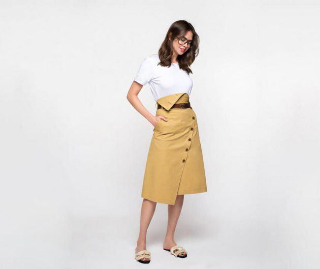 Асимметричные юбки фото популярных фасонов, с запахом, воланами