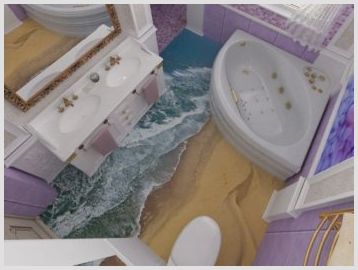 Укладка 3d пола в ванной комнате: преимущества и недостатки, способы монтажа