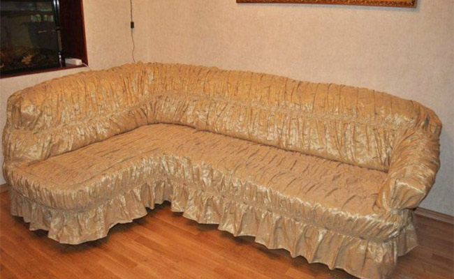 Как выбрать покрывало на угловой диван характеристики тканей, типов крепления