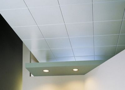 Потолок из «кассетоновых» плит (клеевой потолок)