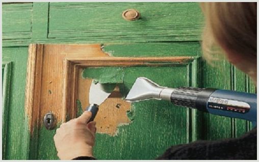 Как снять старую краску с дверей