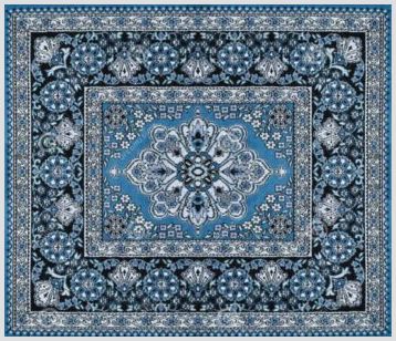 Выбираем ковёр синего цвета: особенности использования и виды покрытия